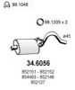 OPEL 852152 Middle Silencer